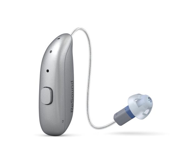 ReSound Omnia Mini RIE 60 with standard receiver Sparkling Silver