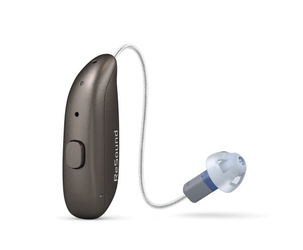 ReSound Omnia Mini RIE 60 with standard receiver Warm Grey